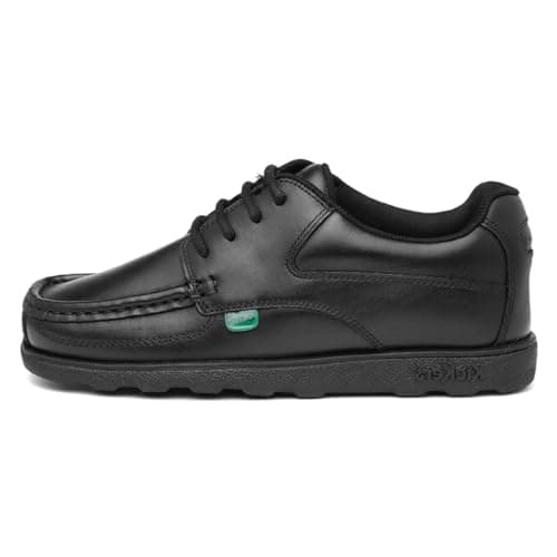Image of Kickers Fragma L4 E Kids Moc Toe Shoes Black 5 UK Child