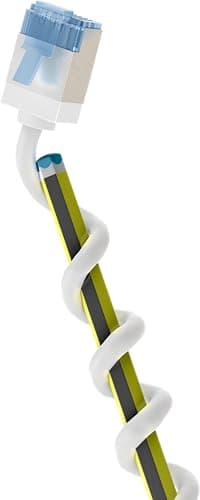 Image of Goobay CAT 6A Patch Cable Slim/Ultra Flexible RJ45 CAT 6A Network Cable U/FTP CU/Thin Ethernet Cable with Short Connectors / 10 Gbit/s LSZH, Kink Protection/White 0.15 m / 74326