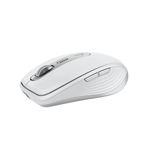 Image of Logitech MX Anywhere 3S Compact Wireless Mouse, Fast Scrolling, 8K DPI Any-Surface Tracking, Quiet Clicks, Programmable Buttons, USB C, Bluetooth, Windows PC, Linux, Chrome, Mac - Pale Grey