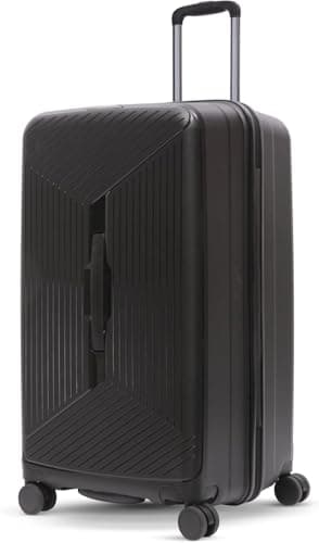 Image of Aerolite Large 108L Premium Polypropylene Hard Shell Check in Checked Hold Travel Spinner Luggage Suitcase Trunk with 4 Wheels, TSA Approved Lock, YKK Zippers & Antimicrobial Lining (Black)