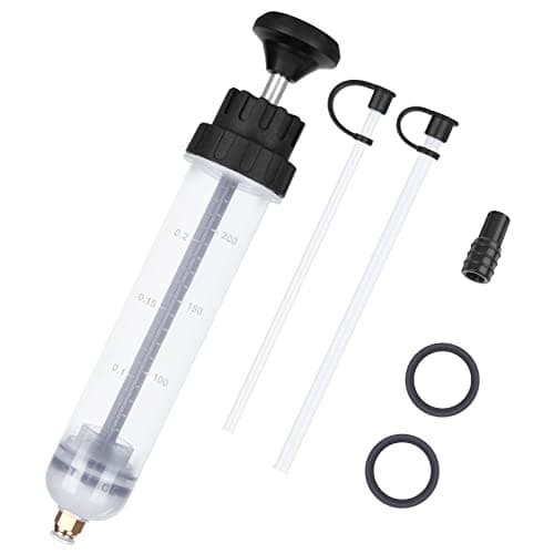 Image of flintronic Oil Suction Syringe, 200cc Oil Suction Gun Oil Change Syringe Brake Fluid Extractor Pump, Brake Fluid Extractor Pump, Hand Pump, Change Syringe with Extension Tube, Automotive Oil Syringe