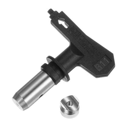 Image of sourcing map Reversible Spray Tips for Airless Sprayer 311 Paint Spray Nozzle Tips Sprayer Machine Parts for Home Garden Building Fences, Black