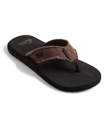 Image of Quiksilver Monkey Abyss, Men's Flip Flop ,Brown (Sole: Black/ Upper: Brown) , 12 UK (46EU)
