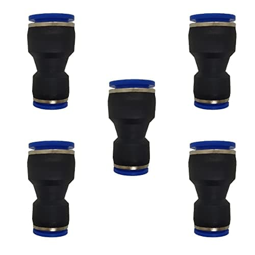 Image of 16mm OD x 12mm OD Pneumatic quick Connector Push to Connect fittings Straight reducer Union Connector/Coupler (Pack of 5)
