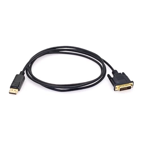 Image of JZK 1.8M cable for DisplayPort to DVI, gold-plated uni-directional for DisplayPort male to DVI male adapter converter cord for laptop, projector, monitor, HDTV, for Lenovo, for Dell, for HP