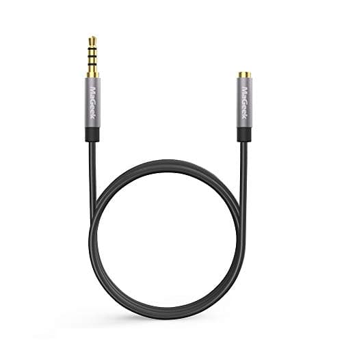 Image of MaGeek 3.5mm Audio Aux Extension Cable, (3.0m / 10 ft) TRRS 4-Pole Headphone Cable Male to Female Auxiliary Extension Adapter for Beats, iPhone, iPad, Car, Home Stereo and more(Black)