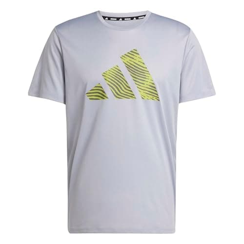 Image of adidas Men's adi365 Running Essentials Brand Love Tee, Halo Silver, L