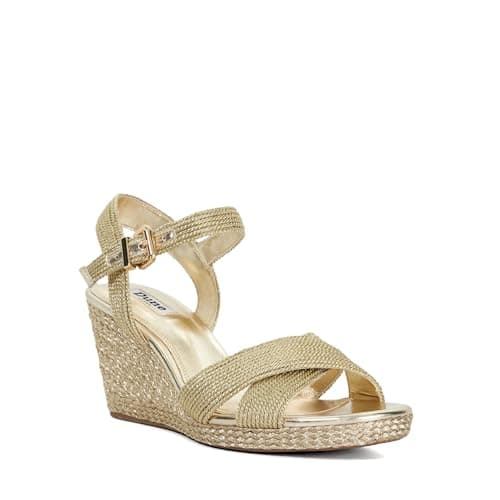 Image of Dune London Ladies KOLDEN Metallic Braided Wedge Sandals Size UK 8 Wedges