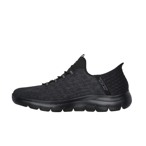 Image of Skechers Men's Summits Key Pace Trainers, Black Mesh, 9 UK