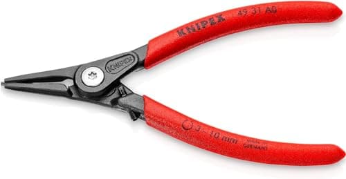 Image of KNIPEX Precision Circlip Pliers for External Circlips on Shafts with Overexpansion Guard with Non-Slip Plastic Coating, 49 31 A0