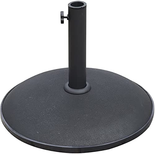 Image of Ram® 10kg Concrete Round Umbrella Parasol Base Weight Stand Patio Outdoor Black Diameter 45 cm