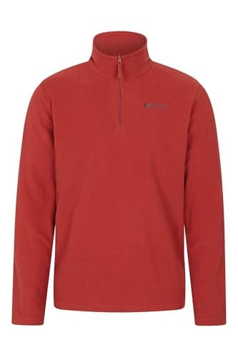 Image of Mountain Warehouse Camber II Mens Half-Zip Fleece - Lightweight & Quick Dry, Breathable Antipill Microfleece - For Spring Summer, Outdoors, Travelling & Hiking Orange S