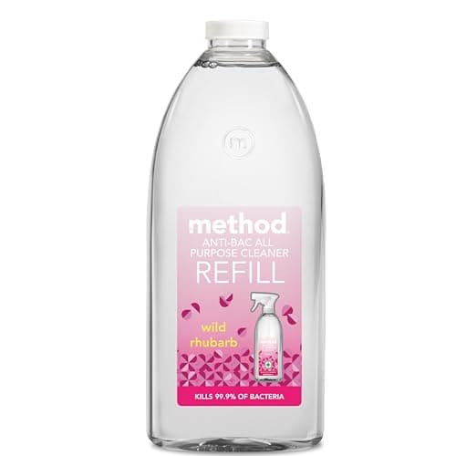 Image of Method Antibacterial Spray Refill, All Purpose Cleaner, Powerful Formula Kills 99.9% of Bacteria, Wild Rhubarb Scent, 1 x 2L