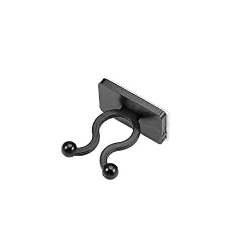 Image of sourcing map Twist Lock Cable Wire Ties with Sticker Nylon U Shape Save Place 7mm Dia Black 50pcs