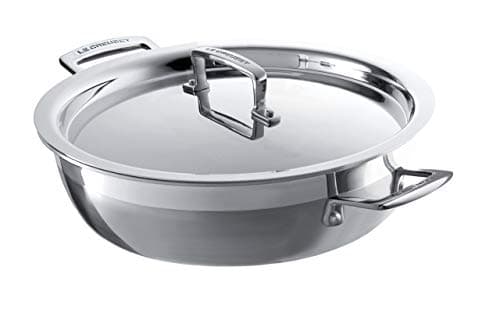 Image of Le Creuset 3-Ply Stainless Steel Shallow Casserole with Lid, 26 x 7.5 cm, 96202826001000