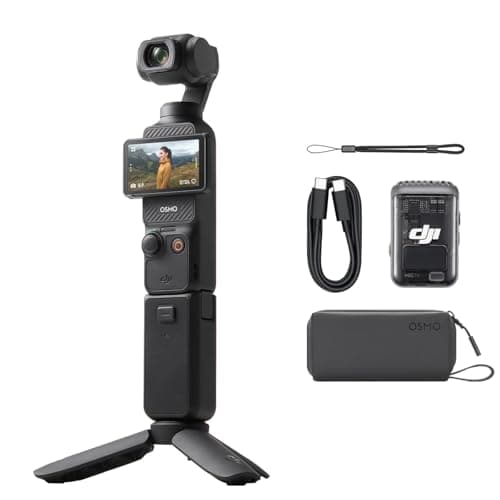 Image of DJI Osmo Pocket 3, Vlogging Camera with 1'' CMOS & 4K/120fps Video, 3-Axis Stabilization, Fast Focusing, 2" Rotatable Touchscreen, Small Video Camera (Osmo Pocket 3 Creator Combo)