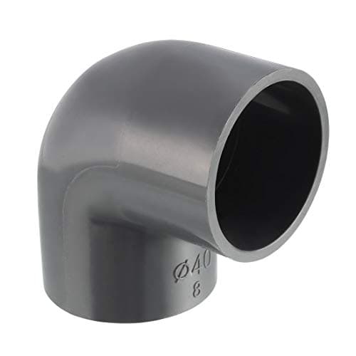 Image of sourcing map PVC Pipe Fitting 40mm Slip Socket 90 Degree Elbow Coupling Connector Gray 3Pcs