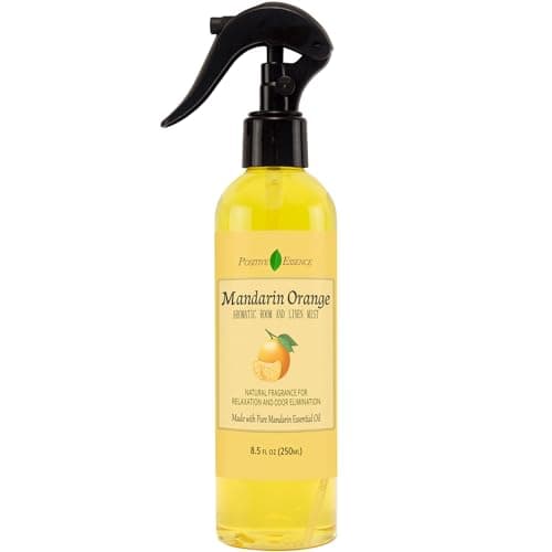 Image of Mandarin Orange Pillow and Room Spray, Natural Aromatic Mist Made with Pure Mandarin Essential Oil, Relax Your Body & Mind, Perfect as a Bathroom Air Freshener Odor Eliminator