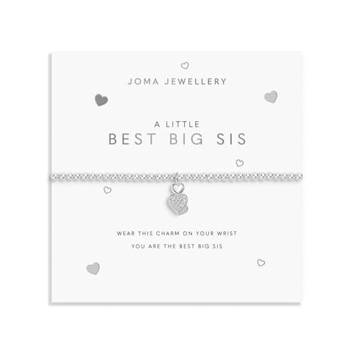 Image of Joma Jewellery A LITTLE BEST BIG SIS Silver Plated Bracelet 17.5cm stretch