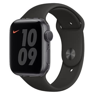 Image of Apple Watch Nike Series 6 (GPS, 44MM) - Space Grey Aluminum Case with Black Sport Band (Renewed)