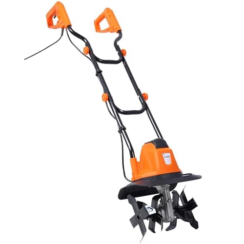 Image of eSkde Electric Tiller Rotavator and Cultivator for Garden - Powerful 1050W Garden Rotovator for Ground Preparation - 32cm Cultivating Width, 22cm Depth Garden Tiller Cultivator Rotovator