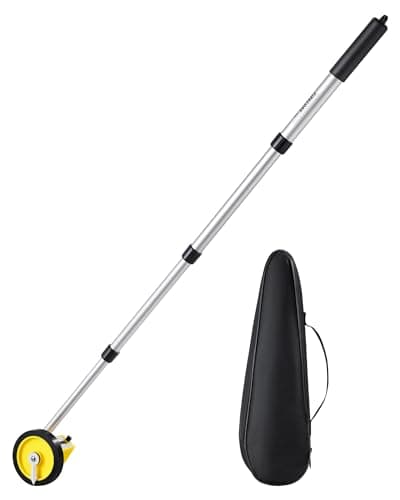 Image of Measuring Wheel in Feet, Firecore Walking Distance Measuring Wheel for Construction Yard Landscaping, Aluminum Telescoping Handle with Carry Bag, Roller Counter Measure Range 0-999 ft