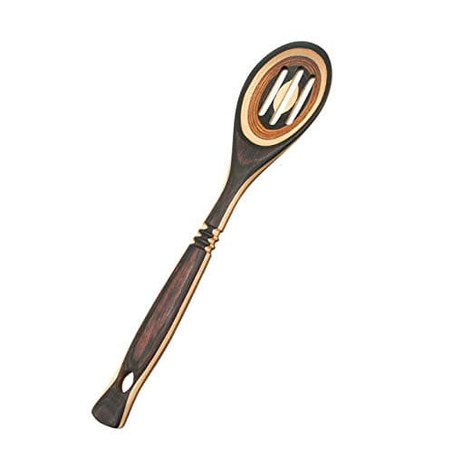 Image of Island Bamboo Pakkawood 12-Inch Slotted Spoon, Natural
