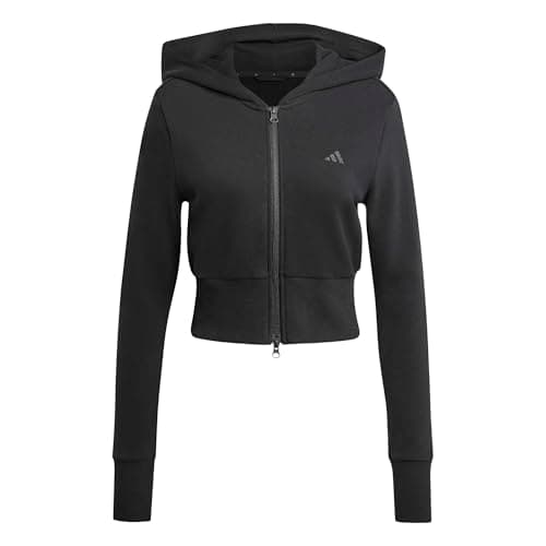 Image of adidas Women's Seasonal Essentials French Terry Full-Zip, black, M