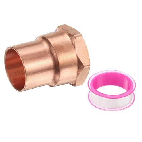 Image of PATIKIL 22mm ID x 3/4" G Female Adapter Fitting, with C x m Connection Copper Pipe Adapter Fittings Threaded Tubing Connectors for HVAC Residential Commercial