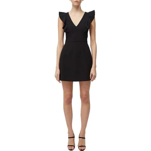 Image of French Connection Women's Whisper Light Ruffle Dresses Cocktail, Duchess Blue, 16