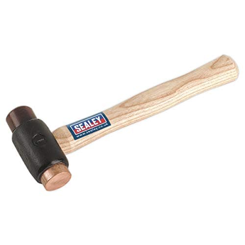 Image of Sealey Crf15 Copper/Rawhide Faced Hammer 1.5Lb Hickory Shaft