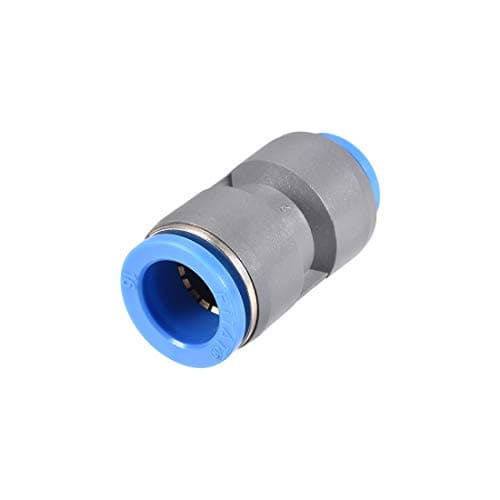 Image of sourcing map Straight Push to Connector Reducer Fitting 16mm to 12mm Quick Release Pneumatic Connector Plastic Union Pipe Tube Fitting Grey