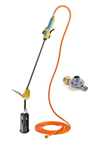 Image of GLORIA Thermoflamm Bio Professional E+ Turbo Set Gas Flame Device – Powerful for Large Areas | Compressed Gas Bottle Connection | Weed Burner/Weed Killer | Includes Pressure Regulator