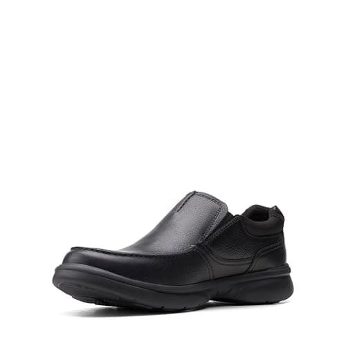 Image of Clarks Men's Bradley Free Loafer, Black Tumbled Leather, 8 UK