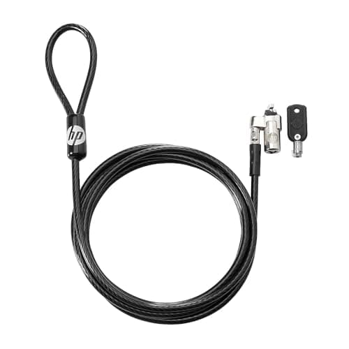 Image of HP Keyed Cable Lock 10 mm - Cable Locks (Round Key, Galvanized Steel,