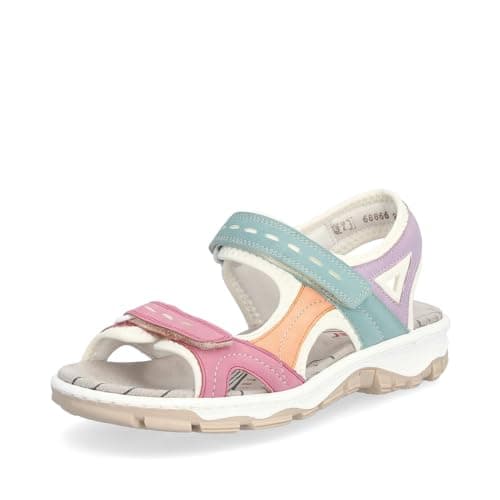 Image of Rieker Women Sandals 68866, Ladies Strappy sandals (Multi 92, UK Footwear Size System, Adult, Women, Numeric, Narrow, 5)
