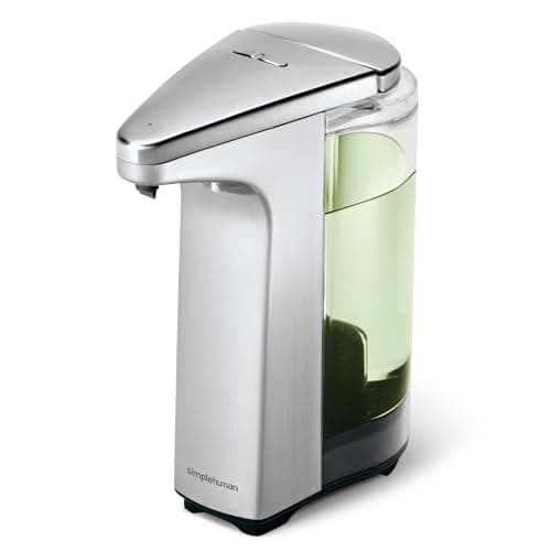 Image of simplehuman ST1023 237ml Automatic Hand Motion Liquid Soap Dispenser, Volume Control, Brushed Nickel