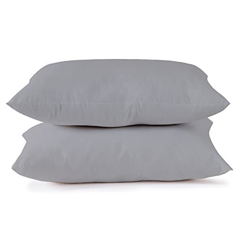 Image of Rayyan Linen Silver Grey Pair of Pillowcases 100% Egyptian Cotton 200 Thread Counts, Pillow Cases 2 Pack 50 X 75 CM