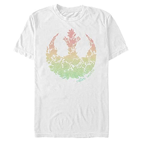 Image of Star Wars Men's Rainbow Rebel T-Shirt, White, 3XL