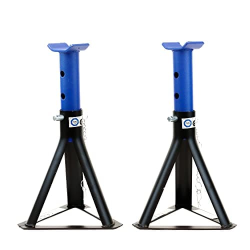Image of Streetwize - Pair of 2 Tonne Heavy Duty Steel Fixed Base Axel Stands - Adjustable Range of: 240mm to 360mm, Perfect For Raising Vehicles.