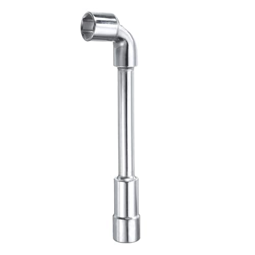 Image of sourcing map L Shaped Angled Hex Socket Wrench 19mm High Carbon Steel Double Ended Metric 6 Point Tubular Socket Spanner for General Repairing, Pipeline, Bicycle Car Maintenance