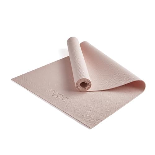 Image of Myga Yoga Mat with Carry Strap – Non-Slip, Lightweight & Durable Exercise Mat for Yoga, Pilates & Fitness – Sweat-Resistant & Easy to Clean – 173cm x 61cm x 4mm – Blush