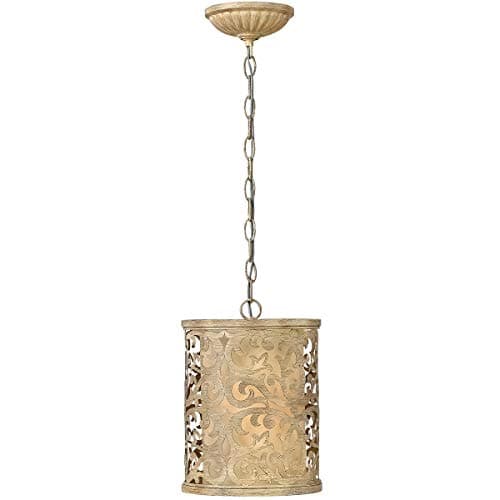 Image of 1 Bulb Ceiling Pendant Light Fitting - Brushed Champagne - LED E27 60W Bulb