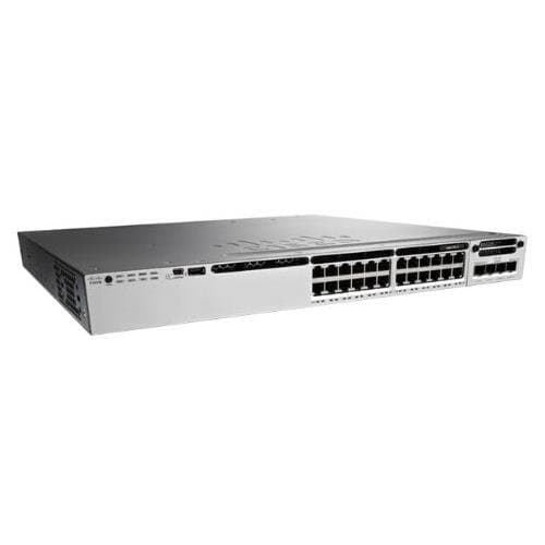 Image of Cisco WS-C3850-24T-E - Catalyst 3850-24T-E - Switch - L3 - Managed - 24 x 10/100/1000 - desktop, rack-mountable