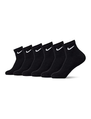 Image of NIKE Mens Everyday Cushion Crew Socks, BLACK/WHITE, M EU
