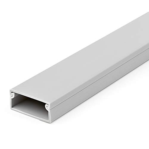 Image of StarTech.com Solid Cable Management Raceway with Cover, 1-1/2"(38mm)W x 5/8"(16mm)H - 6.5ft(2m) length, Single Channel PVC Network/Power Cord Hider/Wall Wire Duct, Max 30 Cables, UL Listed (CBMWD3816)