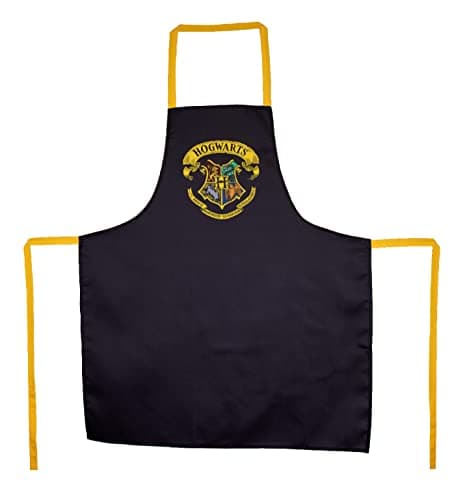 Image of SD Toys Hogwarts Coat of Arms Harry Potter Black Apron, Unique, Unisex, Size: One Size, Color: Black