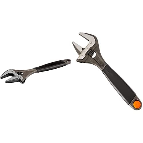 Image of Bahco 9033 Extra Wide Jaw Adjustable Wrench, 270mm Length & 9031 Adjustable Wrench, 200mm Length