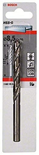 Image of Bosch Professional 1x Metal drill bits HSS-G DIN 338 (for metal, Ø 8.5 x 75 x 117 mm, Accessory Drill Driver)