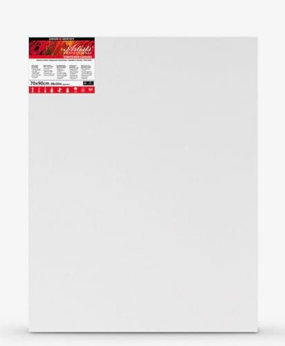 Image of Daler-Rowney Artists' Stretched Canvas, Medium Grain, 350 gsm, 20mm Deep, 28 x 35in - 70 x 90 cm, White